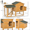 Gabbia-per-Galline-con-Casetta-e-Area-Aperta,-Nido-con-Tetto-Apribile-e-Rete-Metallica,-Pollaio-in-Legno-Giallo,-168x75x103cm-JD7D51-191LD7
