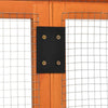 Gabbia-per-Galline-in-Legno-con-Porte-Multiple-e-Rete-in-Metallo,-140x88.5x106cm,-Arancione-HJ8D51-364V00OGHJ8