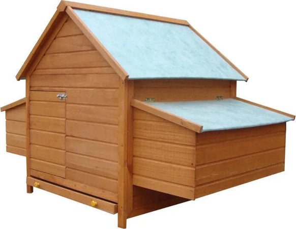 Gabbia-per-Galline-in-Legno-con-Tetto-Impermeabile,-Pollaio-Prefabbricato-da-Esterno,-160x98.5x107cm-NB8D51-014NB8