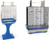 Gabbia-Per-Uccelli-Pappagalli-Ambra-Apertura-Superiore-Supporto-56,5x36,5x138cm