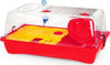Gabbia-Roditori-Con-Doppia-Sicurezza-Abbeveratoio-Ruota-Gioco-58-X-22-X-31-Cm