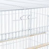 Gabbia-Voliera-Bianca-per-Uccelli-Volatili-Pappagalli-2-Mangiatoie-77.5x46.5x46cm