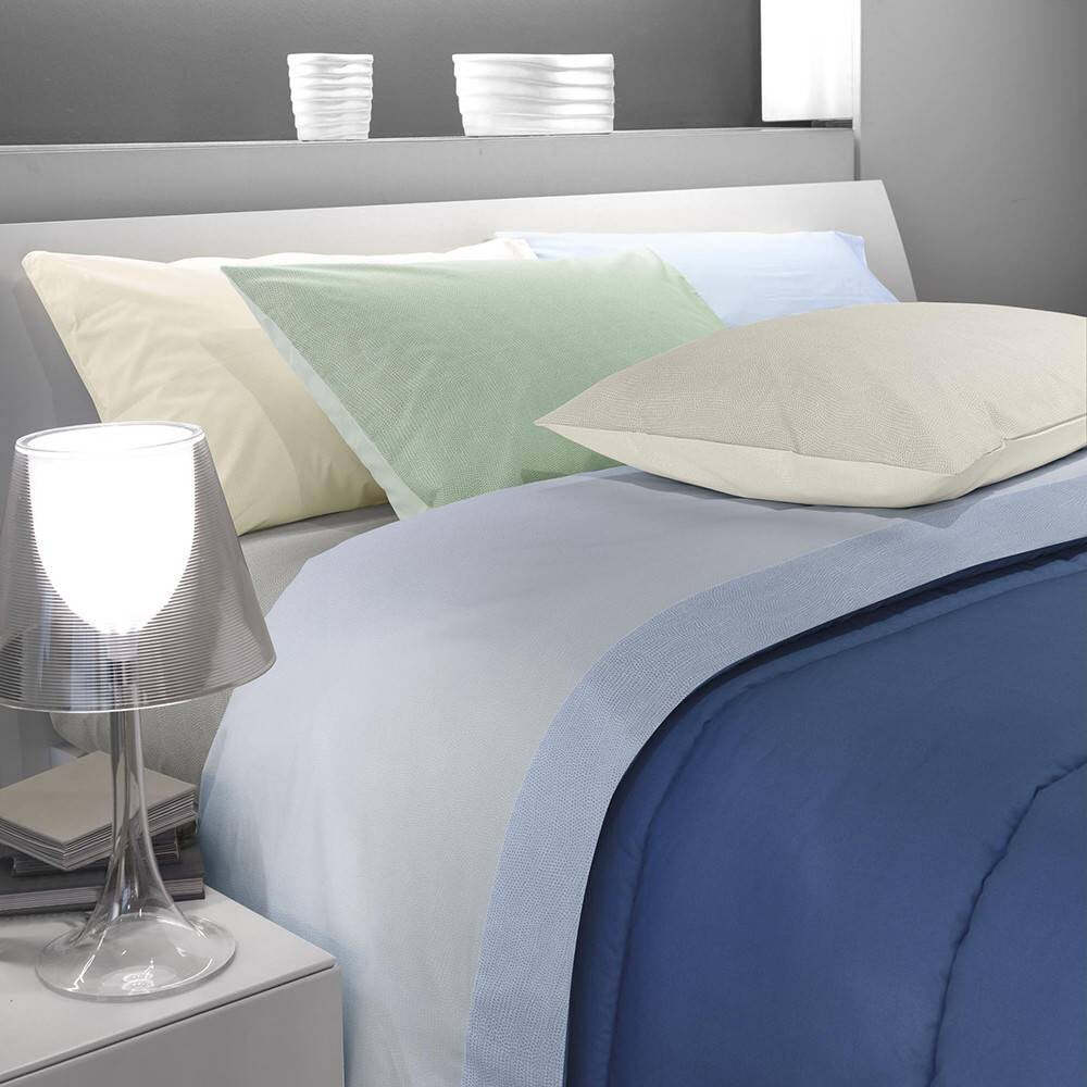 Set Lenzuola Piazza E Mezza In Puro Cotone - Tinta Unita, Vari Colori - Foto 8