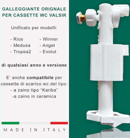 Galleggiante-Cassetta-Wc-Valsir-Originale,-per-modelli-Rios-Medusa-Tropea2-Winner-di-qualsiasi-anno