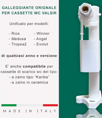 Galleggiante-Cassetta-Wc-Valsir-Originale,-per-modelli-Rios-Medusa-Tropea2-Winner-di-qualsiasi-anno