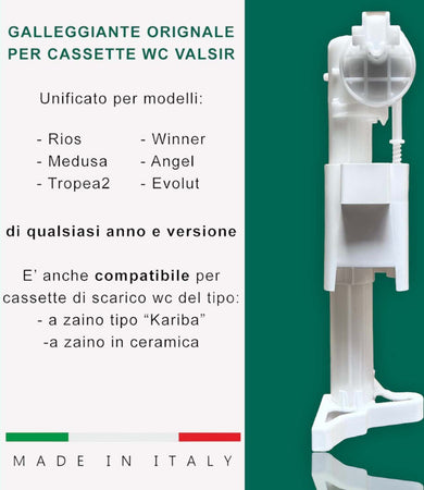 Galleggiante-Cassetta-Wc-Valsir-Originale,-per-modelli-Rios-Medusa-Tropea2-Winner-di-qualsiasi-anno