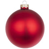 Set 20 Palline per albero di Natale in vetro decorate color Rosso Granata Opaco e Lucido