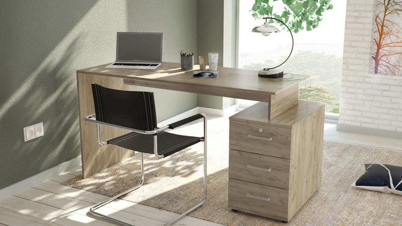 GALLIENO---scrivania-moderna-con-cassetti-139x60x76-h-Rovere-grigio-Milani-Home