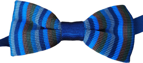 Papillon Uomo Gallo - Seta Royal/nero Righe Multicolor