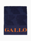 Telo mare unisex Gallo blu in cotone con scritta a contrasto, ideale per spiaggia o piscina davanti
