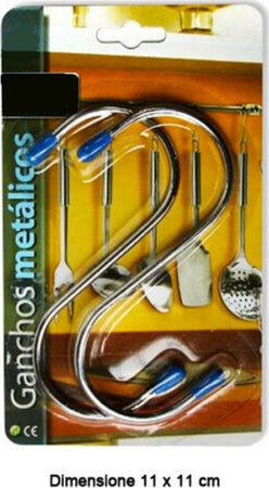 Ganci Gancio A Forma Di S In Acciaio Set Da 2 Pezzi 11 X 11 Cm Appendino Casa e cucina/Organizzazione interni/Ganci e appenditutto/Ganci multifunzione Trade Shop italia - Napoli, Commerciovirtuoso.it