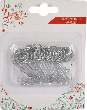 Ganci per palline per albero di Natale in metallo, confezione da 20 pezzi 4 cm Casa e cucina/Decorazioni per interni/Addobbi e decorazioni per ricorrenze/Decorazioni natalizie/Addobbi e decorazioni/Palle e palline MagiediNatale.it - Altamura, Commerciovirtuoso.it