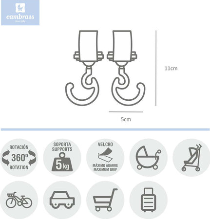 Ganci Universali Stroller Magic Hook Solid Nero 10X6X3 Cm Prima infanzia/Passeggini carrozzine e accessori/Accessori e parti di ricambio/Ganci per passeggini La Casa Del Bebè - Napoli, Commerciovirtuoso.it