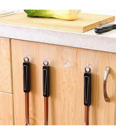 Gancio Adesivo Trasparente Appendino Per Parete Cucina Bagno Attaccapanni 87754