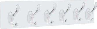Gancio Appendiabiti Da Parete A 6 File Adesivi Trasparenti Appendere Accessori Casa e cucina/Arredamento/Ingresso/Appendiabiti a parete Trade Shop italia - Napoli, Commerciovirtuoso.it