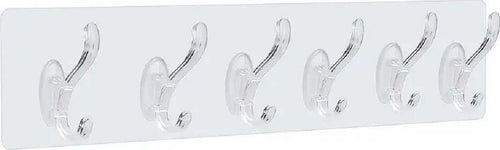 Gancio Appendiabiti Da Parete A 6 File Adesivi Trasparenti Appendere Accessori Casa e cucina/Arredamento/Ingresso/Appendiabiti a parete Trade Shop italia - Napoli, Commerciovirtuoso.it
