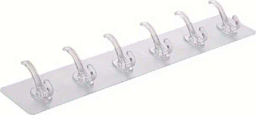 Gancio Appendiabiti Da Parete A 6 File Adesivi Trasparenti Appendere Accessori Casa e cucina/Arredamento/Ingresso/Appendiabiti a parete Trade Shop italia - Napoli, Commerciovirtuoso.it