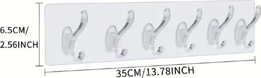 Gancio Appendiabiti Da Parete A 6 File Adesivi Trasparenti Appendere Accessori Casa e cucina/Arredamento/Ingresso/Appendiabiti a parete Trade Shop italia - Napoli, Commerciovirtuoso.it