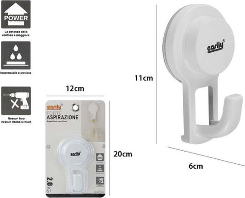 Gancio Appendino Parete Con Ventosa Casa Cucina Bagno Attaccapanni 11x6cm 59540 Casa, arredamento e bricolage > Arredamento > Attaccapanni Trade Shop italia - Napoli, Commerciovirtuoso.it