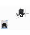 Gancio Bifacciale Per Porta Box Doccia 3 Ganci Accappatoio Telo Bagno Nero 87772