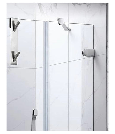 Gancio Doppio Per Porta Box Doccia Per Appendere Asciugamani Bagno 4x18 Cm 87766