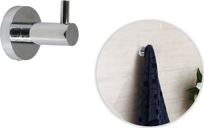 GANCIO PER ACCAPPATOIO E ASCIUGAMANI DA MURO A PARETE IN ACCIAIO FISSAGGIO VITI  Trade Shop italia - Napoli, Commerciovirtuoso.it