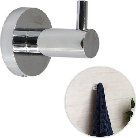 Gancio-Per-Accappatoio-E-Asciugamani-Da-Muro-A-Parete-In-Acciaio-Fissaggio-Viti