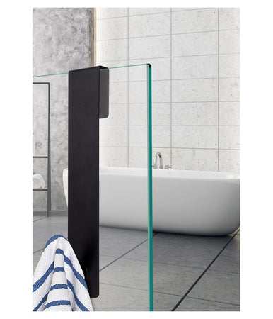 Gancio Per Box Doccia Appendi Asciugamano Accappatoio Bagno 4x13.5 Cm Nero 87769
