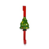 Gancio natalizio in metallo con decorazioni soggetti natalizi h 31 cm
