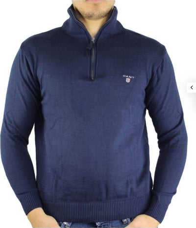 Gant Maglione Uomo Collo alto Zip Natural Cotton Regular Fit Tinta Unita Logo Maniche Lunghe Pullover Moda/Uomo/Abbigliamento/Maglioni e cardigan/Maglioni Euforia - Bronte, Commerciovirtuoso.it