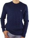 Gant Pullover Uomo Intrecciato 100% Cotone Girocollo Maglione Fashion Regular Fit Maniche Lunghe Classico a Coste Moda/Uomo/Abbigliamento/Maglioni e cardigan/Maglioni Euforia - Bronte, Commerciovirtuoso.it