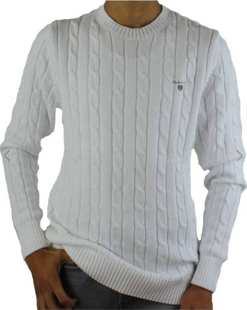 Gant Pullover Uomo Intrecciato 100% Cotone Girocollo Maglione Fashion Regular Fit Maniche Lunghe Classico a Coste Moda/Uomo/Abbigliamento/Maglioni e cardigan/Maglioni Euforia - Bronte, Commerciovirtuoso.it