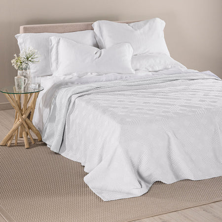 Copriletto Non Trapuntato In Raso Jacquard Garda Matrimoniale - Caleffi
