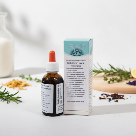 Scen-Fitocomplesso con estratti di Garofano-Noce-Assenzio per la parassitosi intestinale, senza alcool, preparazione spagirica