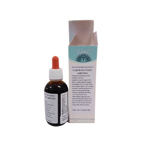 Scen-Fitocomplesso con estratti di Garofano-Noce-Assenzio per la parassitosi intestinale, senza alcool, preparazione spagirica
