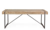 Tavolo Garrett rettangolare, con gambe, piano in legno di abete, stile industriale
