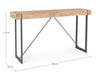 Tavolo Garrett rettangolare, con gambe, piano in legno di abete, stile industriale