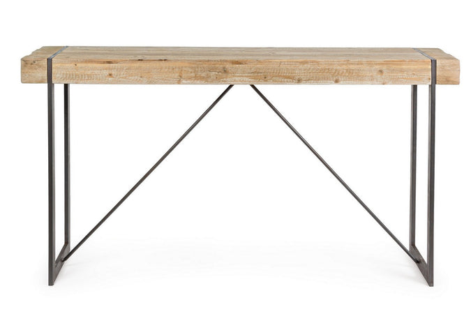 Tavolo Garrett rettangolare, con gambe, piano in legno di abete, stile industriale