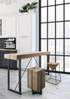Tavolo Garrett rettangolare, con gambe, piano in legno di abete, stile industriale