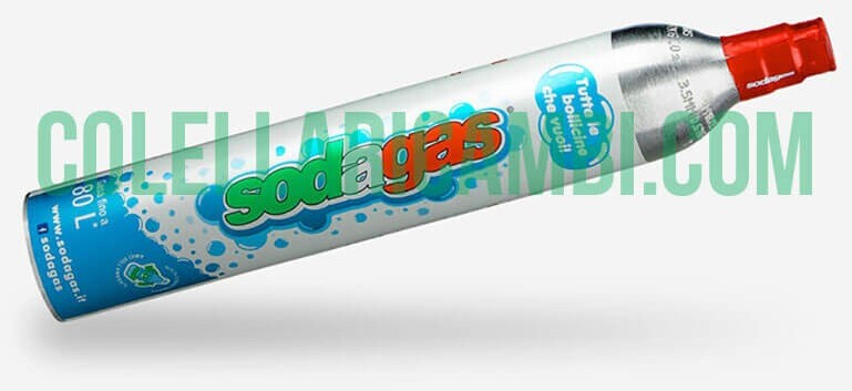 Gasatore per Acqua SODAGAS mod. Bollicino + Cilindro CO2 450gr Ricaricabile
