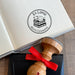 Timbro Ex Libris Gatto su Libro - d. 40 mm