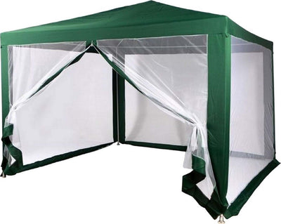 Gazebo 2,4 X 3 X 2,50 Mt Tendone Giardino Telo Verde Impermeabile Con Zanzariera Articoli da Giardino > Arredo giardino Trade Shop italia - Napoli, Commerciovirtuoso.it