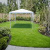 Gazebo-3-x-3-Metri-Bianco-Struttura-in-Acciaio-Copertura-In-PE-110-gr/m²-Impermeabile-Idrorepellente