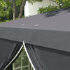 Gazebo-3x3-ad-Altezza-Regolabile-con-Fori-di-Drenaggio-e-Borsa-da-Trasporto,-in-Metallo,-Grigio-84C-460V00CG