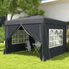 Gazebo-3x3-ad-Altezza-Regolabile-con-Fori-di-Drenaggio-e-Borsa-da-Trasporto,-in-Metallo,-Grigio-84C-460V00CG