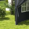 Gazebo-3x3-ad-Altezza-Regolabile-con-Fori-di-Drenaggio-e-Borsa-da-Trasporto,-in-Metallo,-Grigio-84C-460V00CG