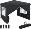 Gazebo-3x3-ad-Altezza-Regolabile-con-Fori-di-Drenaggio-e-Borsa-da-Trasporto,-in-Metallo,-Grigio-84C-460V00CG