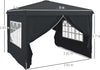Gazebo-3x3-ad-Altezza-Regolabile-con-Fori-di-Drenaggio-e-Borsa-da-Trasporto,-in-Metallo,-Grigio-84C-460V00CG