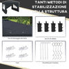 Gazebo-3x3-ad-Altezza-Regolabile-con-Fori-di-Drenaggio-e-Borsa-da-Trasporto,-in-Metallo,-Grigio-84C-460V00CG