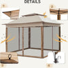 Gazebo-3x3-Mt-Pieghevole-Impermeabile-con-Tende-Zanzariere-e-Borsa-x-trasporto